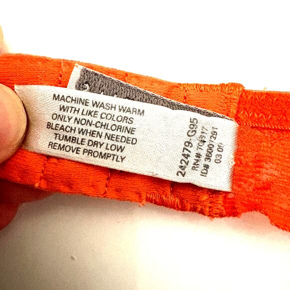 VICTORIA'S SECRET Orange Lace Y2K Triangle Bra VTG Sexy Little Things Bralette L - Picture 8 of 8
